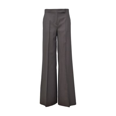 Max Mara Wide Tailored Pants In Gray