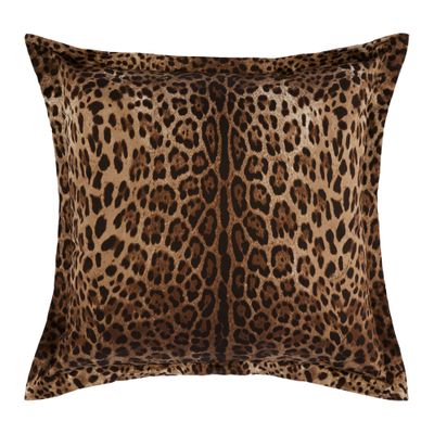 Dolce & Gabbana Duchesse Large Leopard-print Cushion In Multicolor