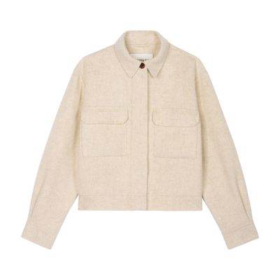 Bompard Double-faced Wool And Cashmere Jacket With Two Pockets In Gray