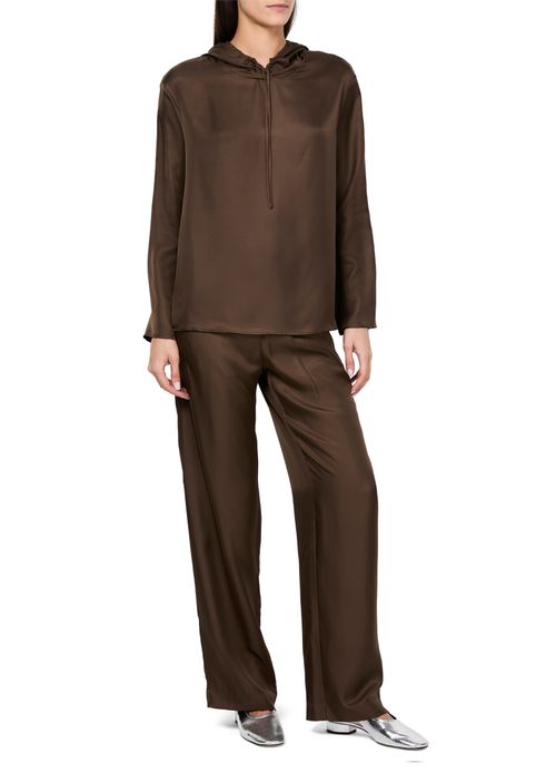 LOULOU STUDIO Nuka hooded silk blouse
