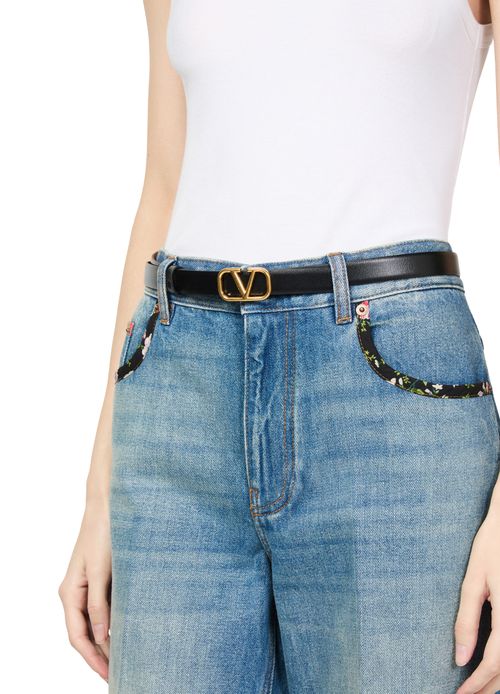 VALENTINO GARAVANI Reversible Vlogo belt H. 2 cm