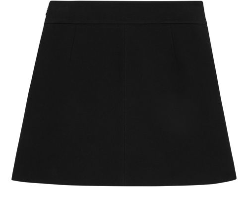CELINE Trapeze mini skirt in gauffered double wool