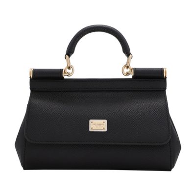 Dolce & Gabbana Small Sicily Handbag In Black