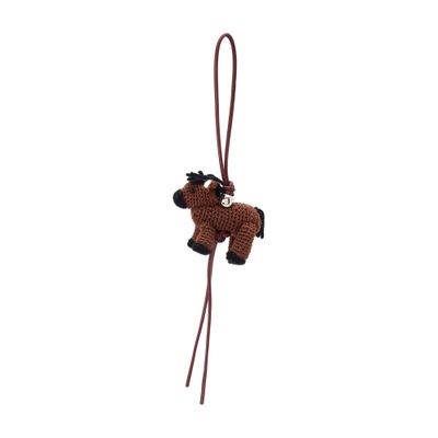 Loewe Felt Horse Bag Charm In Brown