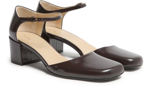 THE ROW Penelope ankle strap pumps in leather