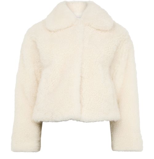 YVES SALOMON Cropped shaggy sheepskin jacket