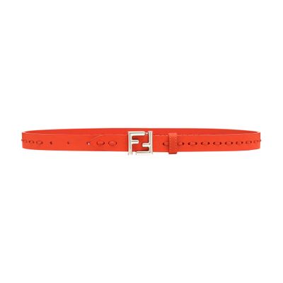 Fendi Ff Belt In Red