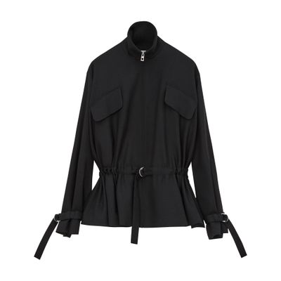 Loewe Pocket Drawstring Jacket In Black