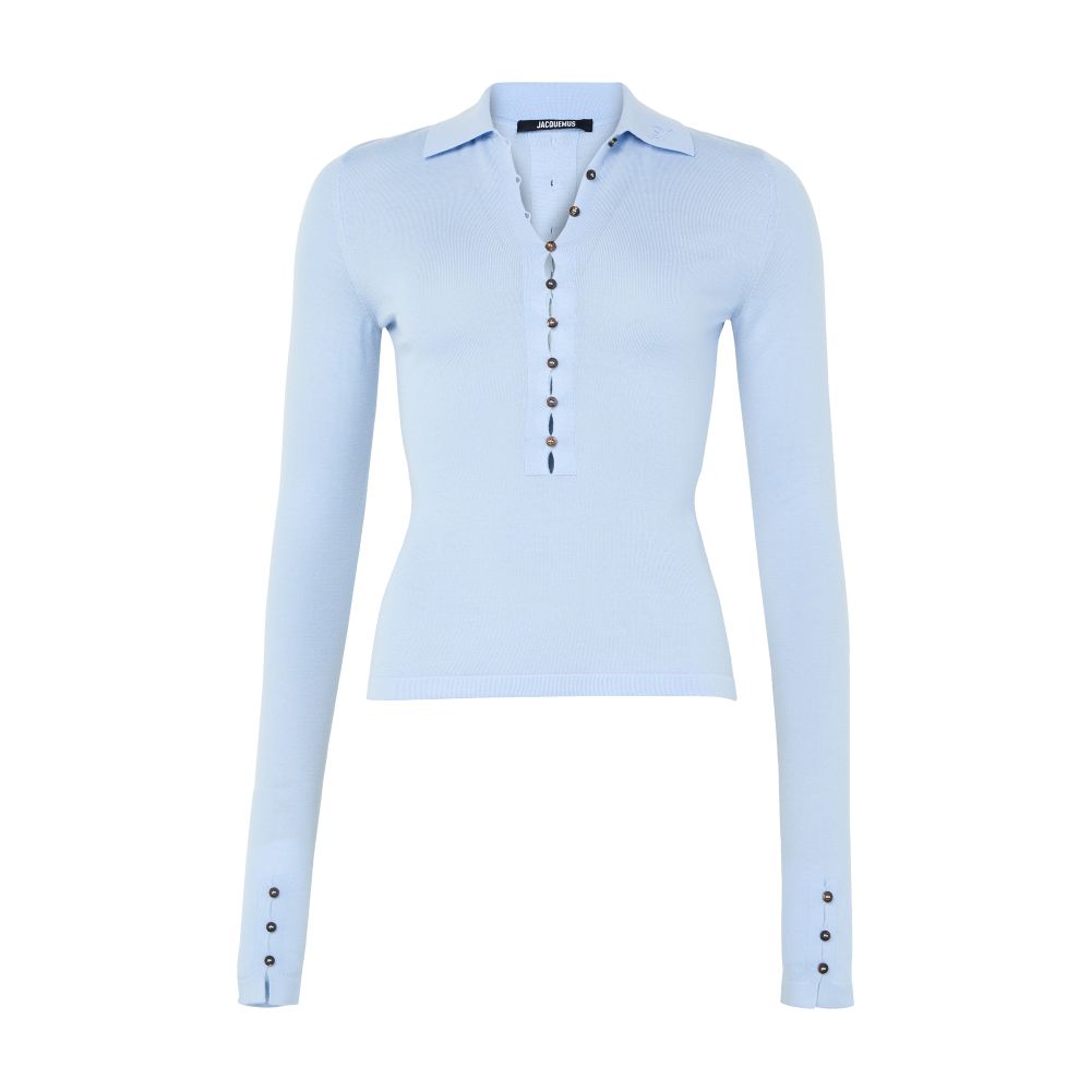 The Merino long sleeved polo thumbnail 7