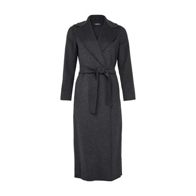 S Max Mara Poldo Belted Coat In Grey