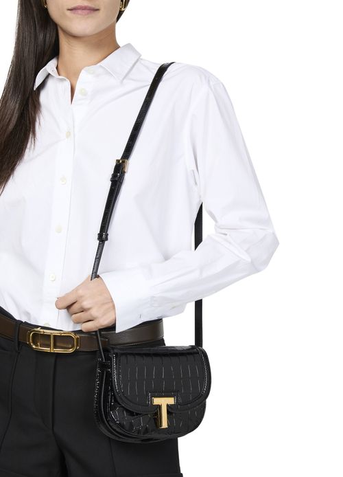 TOM FORD Shiny stamped croc mini bag