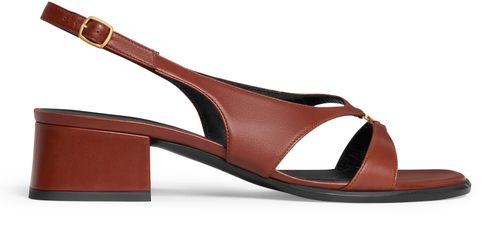 CELINE Celine Clemence Triomphe slingback sandals in calfskin