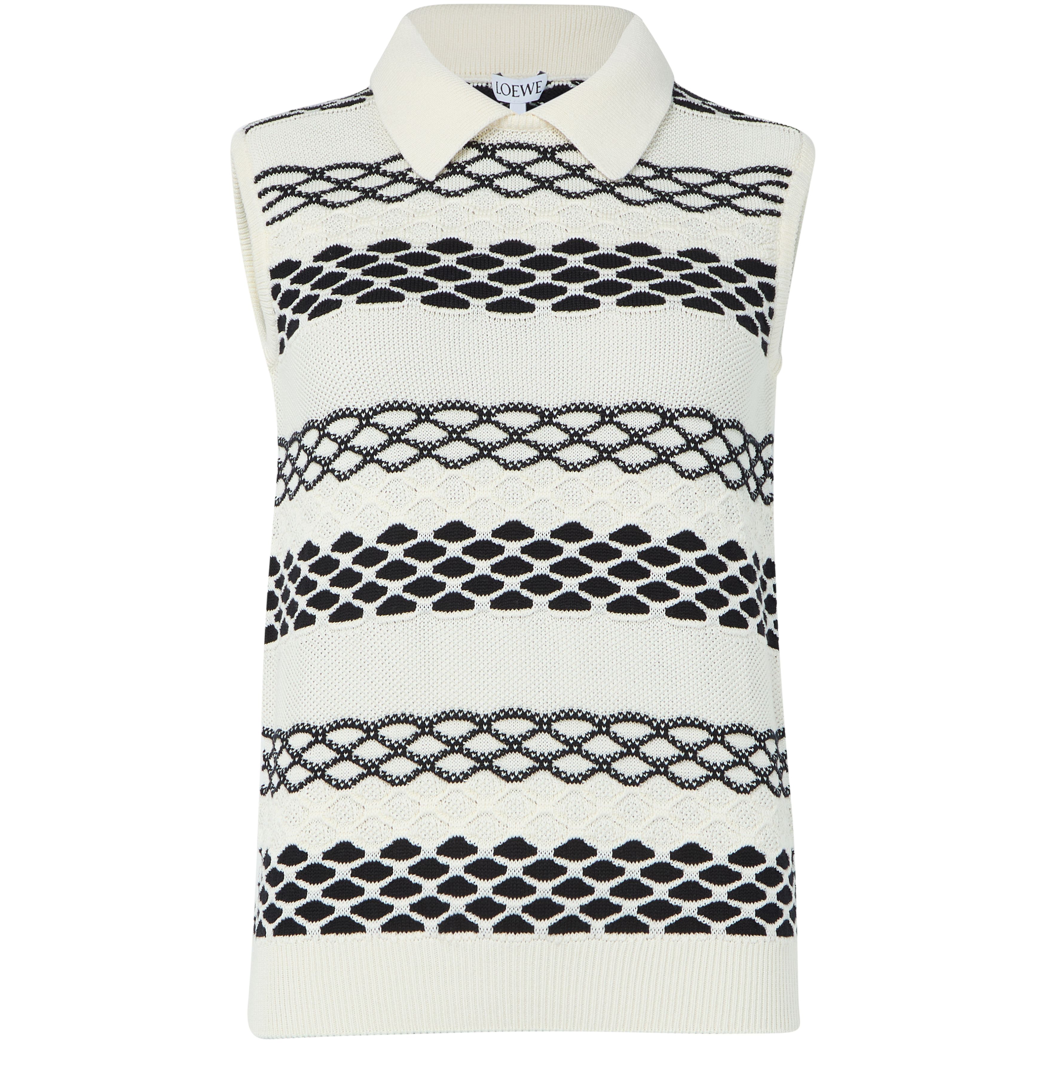 Sleeveless cotton sweater