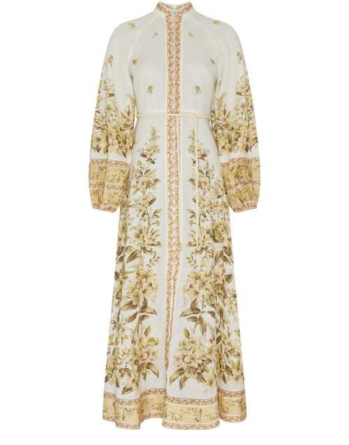 ZIMMERMANN Golden buttoned midi dress