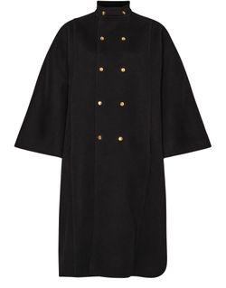 セリーヌ EGG COAT IN DOUBLE FACE WOOL コート camden jacket in striped wool gabardine - NAVY/CRAIE | CELINE
