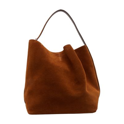 Totême Tote Leather Bag In Brown