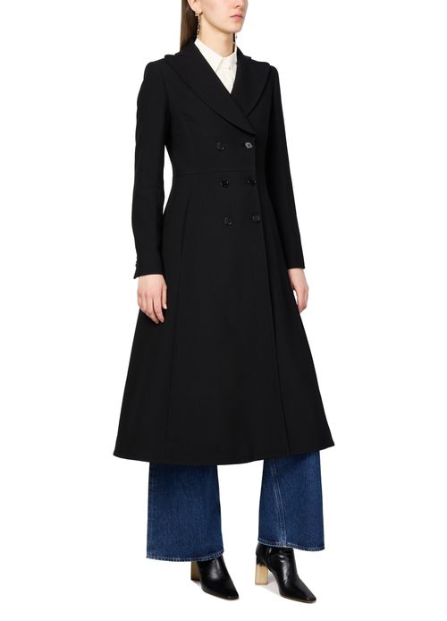 CHLOE Long belted coat in polyester