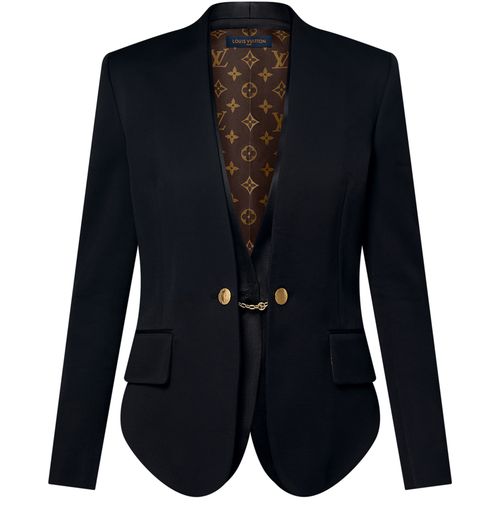 LOUIS VUITTON Collarless Chain Detail Blazer 