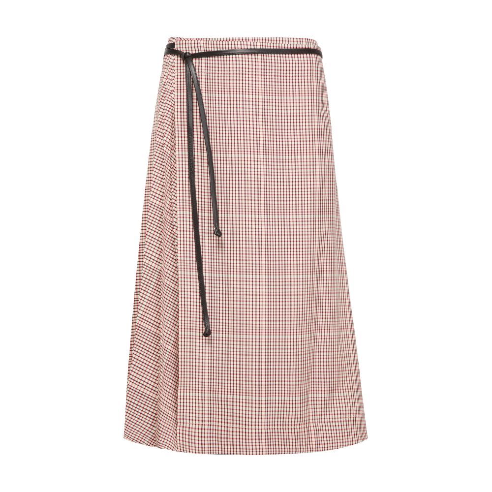 Chequered cotton skirt thumbnail 8