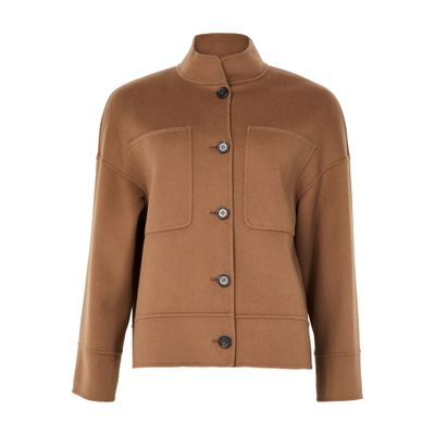 S Max Mara Buttoned Jacket In Brown