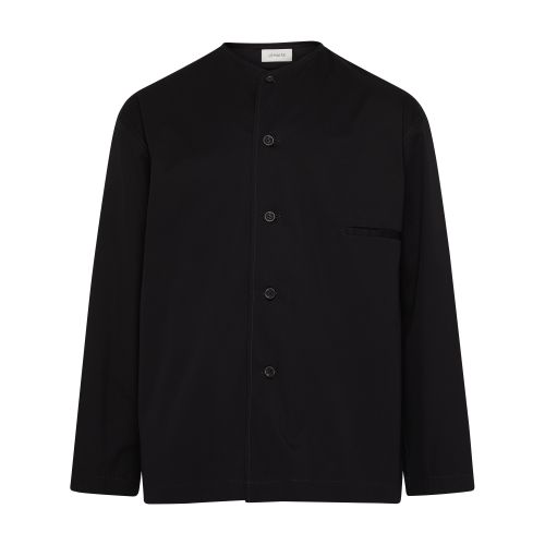 Collarless relaxed shirt