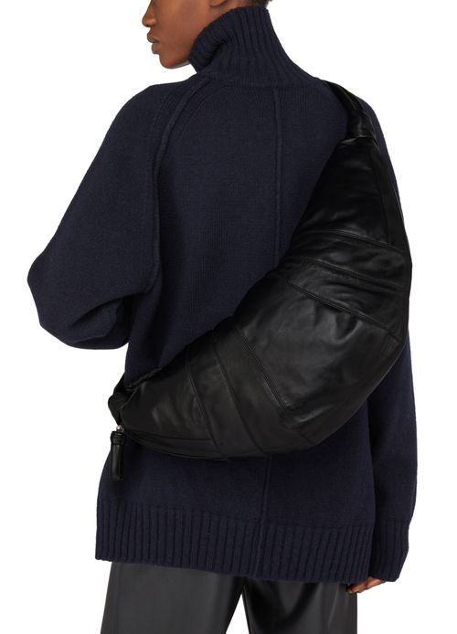 LEMAIRE Large smooth leather Croissant bag