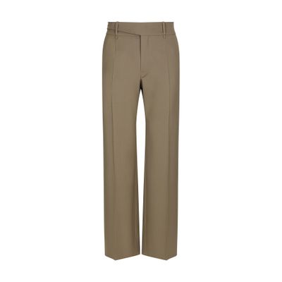 Shop Dolce & Gabbana Tailored Stretch Twill Pants In Brown