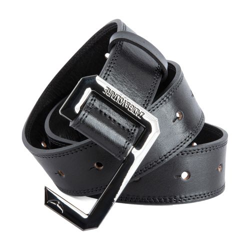 Zadig & Voltaire Zadig&voltaire Women's Noir La Cecilia Logo-engraved Leather Belt In Black
