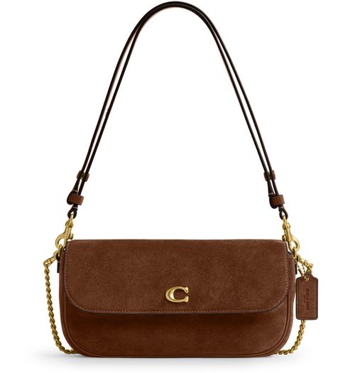 COACH Brook Flap suede shoulder bag