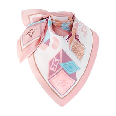 Louis Vuitton Malles Monde Square 90 In Pink