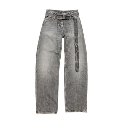 Belted wide jeans