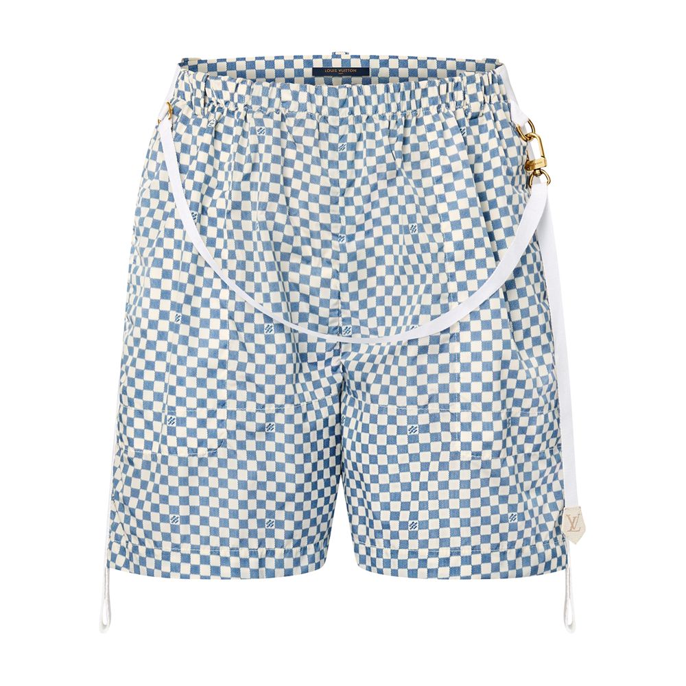 Micro Damier Clip Detail Shorts thumbnail 3