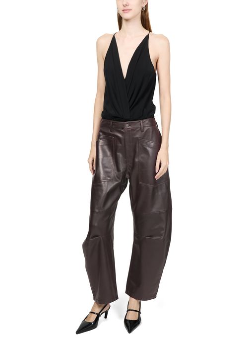 NILI LOTAN Pantalon en cuir Shon