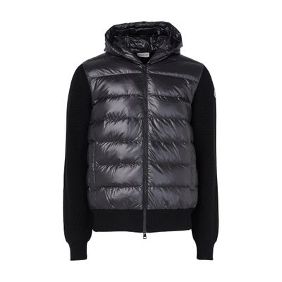 Moncler Zipped-up Cardigan In Blue