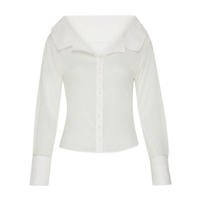 Shop Jacquemus The Brezza Shirt In White