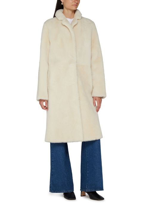 YVES SALOMON Manteau réversible en agneau mérinos