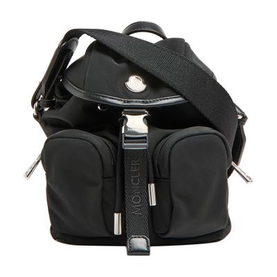 Moncler Mini Backpack With Top Handle And Adjustable Strap In Black