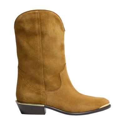 Isabel Marant Elbana Cowboy Boots In Brown