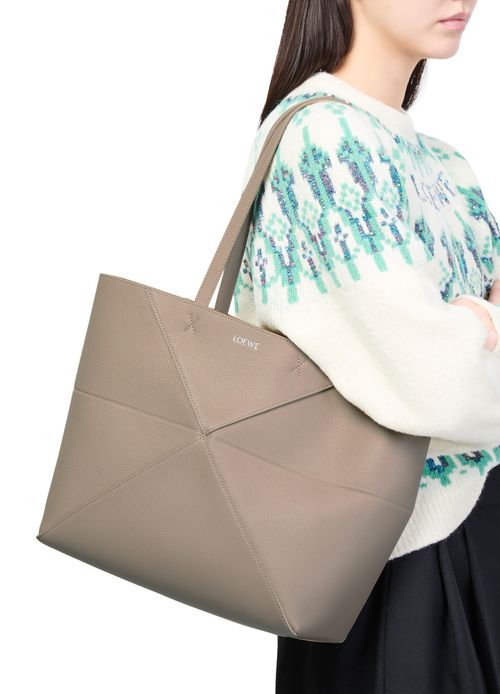 LOEWE Medium horizontal Puzzle Fold tote in soft grained calfskin