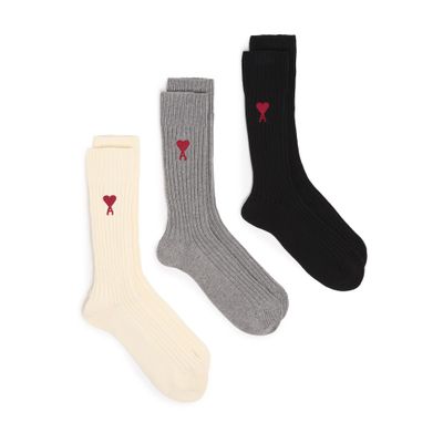 Tricolor three pack socks