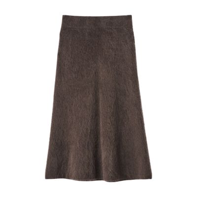 Lisa Yang Asta Iconic Cashmere Skirt In Brown