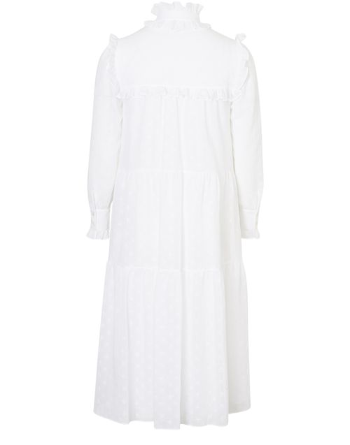 CELINE Kleid Mit Rüschen aus Baumwollschleier Mit Triomphe-Stickerei