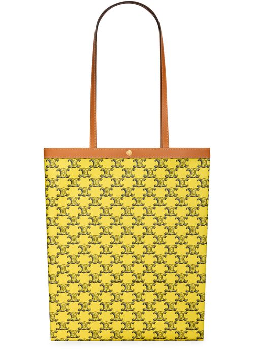 CELINE Medium flat shopper in triomphe canvas