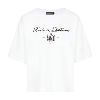 Dolce & Gabbana T-shirt With Lettering Logo In White