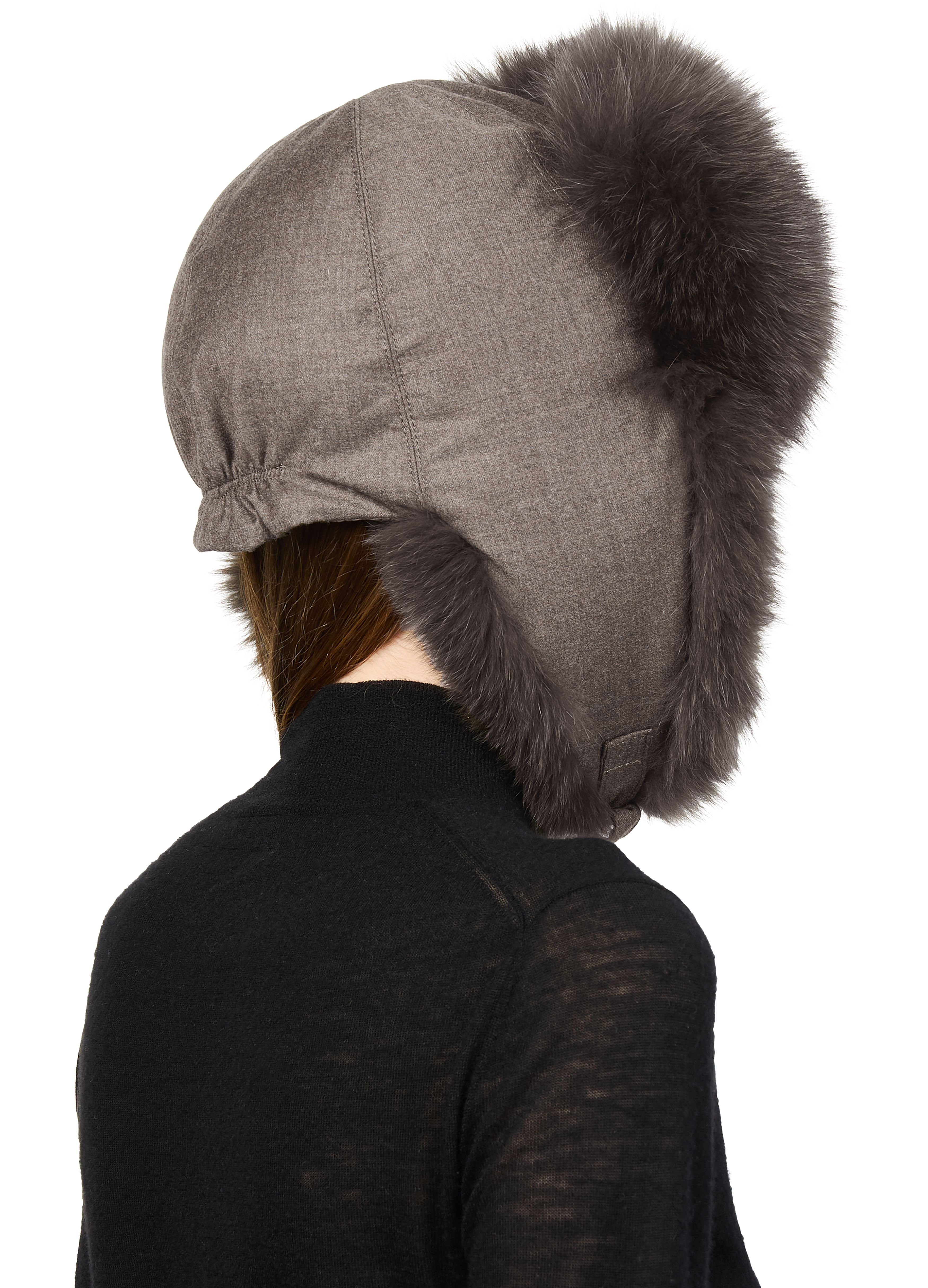 Wool and fox fur chapka thumbnail 4