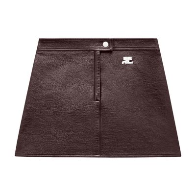 Reedition Vinyl mini skirt