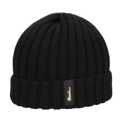 Borsalino Men's Black Hill Beanie Cashmere