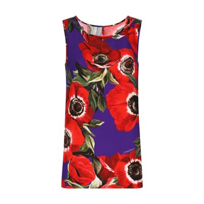 Dolce & Gabbana Women's Multicolor Charmeuse Tank Top Size 44