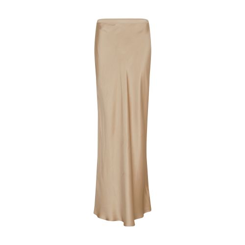 Anine Bing Bar Silk Maxi Skirt In Taupe