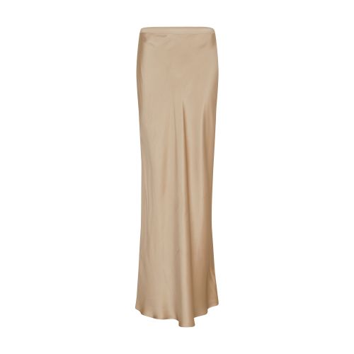 Shop Anine Bing Bar Silk Maxi Skirt In Taupe